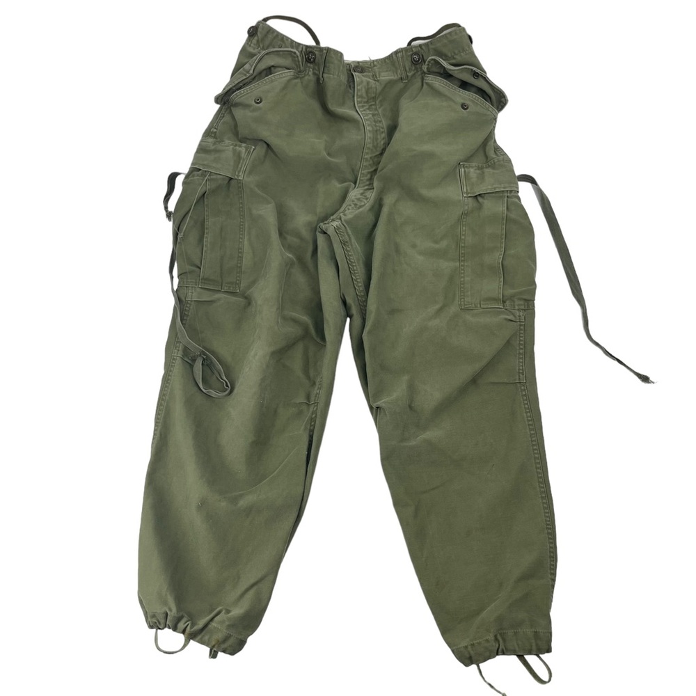 Vintage Military Pants Mens Medium Olive Green Korean War M-1951 Trousers Field